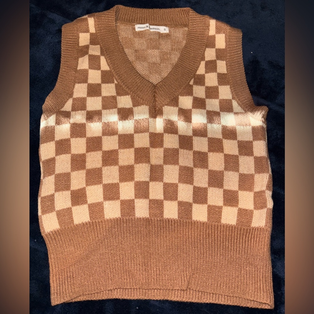 Checkered cardigann